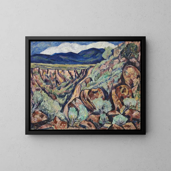 Landscape of New Mexico - Marsden Hartley — framed artwork on a wall