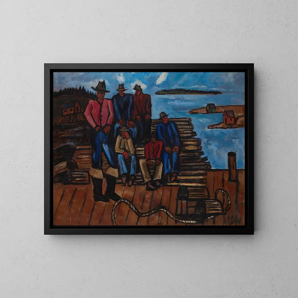 Fishermen of Lobsters - Marsden Hartley — framed artwork on a wall