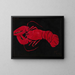 Lobster on black background - Marsden Hartley — framed artwork on a wall