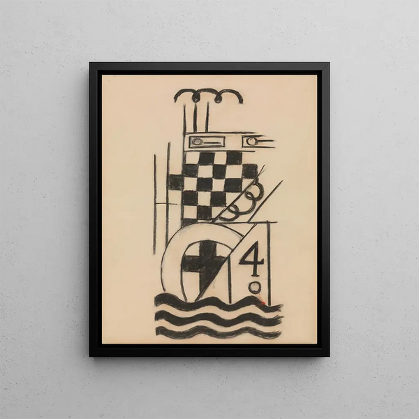 Symbols militaires 2 - Marsden Hartley — framed artwork on a wall