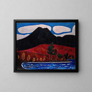 Mont Katahdin, Maine, autumn - Marsden Hartley — framed artwork on a wall