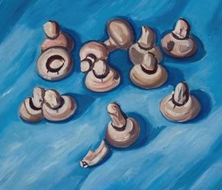 Mushrooms on a Blue Background - Marsden Hartley — artwork view