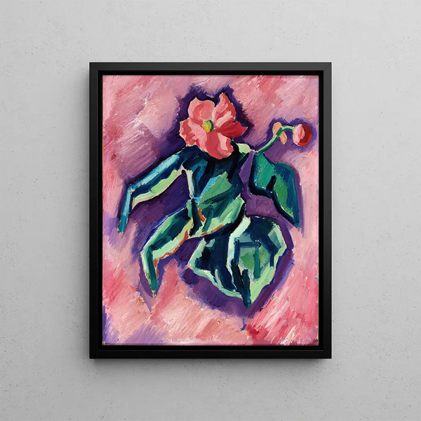 Begonias roses - Marsden Hartley — framed artwork on a wall