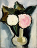 Flowers roses and whites in a vase - Marsden Hartley — artwork view