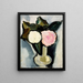Flowers roses and whites in a vase - Marsden Hartley — framed artwork on a wall