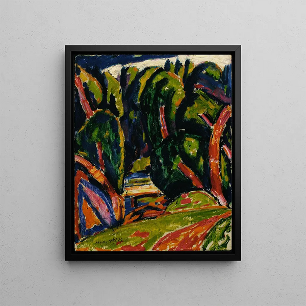 Red Tree - Marsden Hartley — framed artwork on a wall