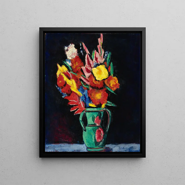Flower Still Life Painting - Marsden Hartley — framed artwork on a wall