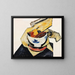 Still life with a white bowl - Marsden Hartley — framed artwork on a wall