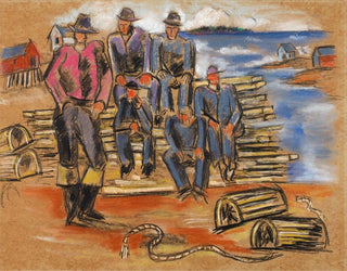 Study for Lobster Fishermen - Marsden Hartley — artwork view
