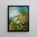 Wildflowers painting at the corner of a cornfield - Martha Darley Mutrie — framed artwork on a wall