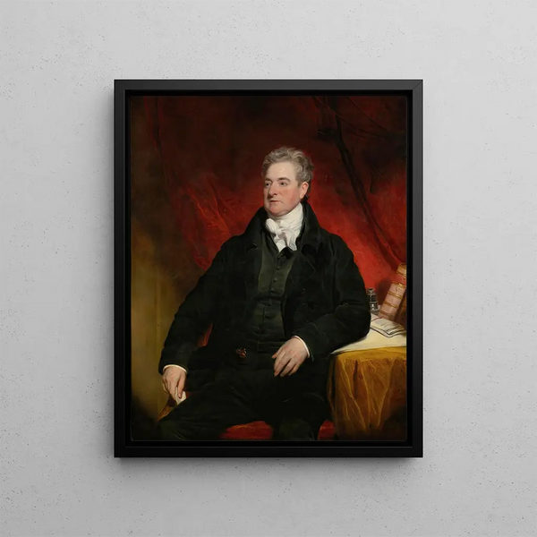 Portrait of Sir Richard Hardinge - Martin Archer Shee — framed artwork on a wall