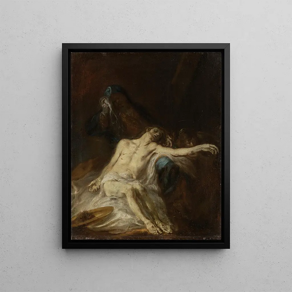 Pietà - Martin Johann Schmidt — framed artwork on a wall