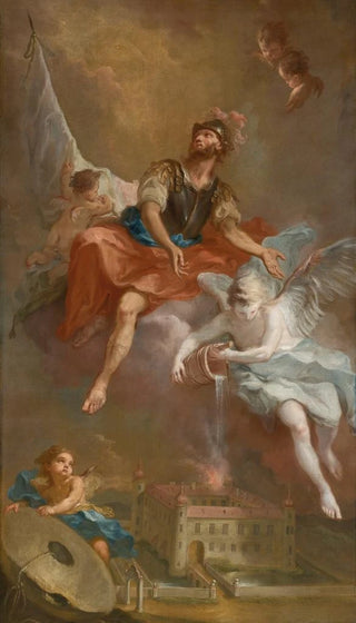 Martin Johann Schmidt - Saint Florian Rescuing The Burning Stockern Castle.webp