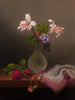 a vase of lilies of the wheat and heliotrope - Martin Johnson Heade — artwork view