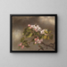 Hummingbird and Apple Blossom Flowers - Martin Johnson Heade — framed artwork on a wall