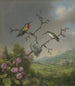 Hummingbirds and Apple Blossom Flowers - Martin Johnson Heade — artwork view