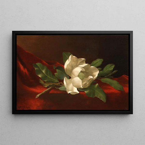 Magnolia Painting - Martin Johnson Heade — framed artwork on a wall