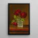 Rose Still Life Painting - Martin Johnson Heade — framed artwork on a wall