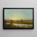 Sunset over the meadows of Newburyport - Martin Johnson Heade — framed artwork on a wall