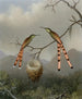 Two Hummingbirds with Their Chicks - Martin Johnson Heade — artwork view