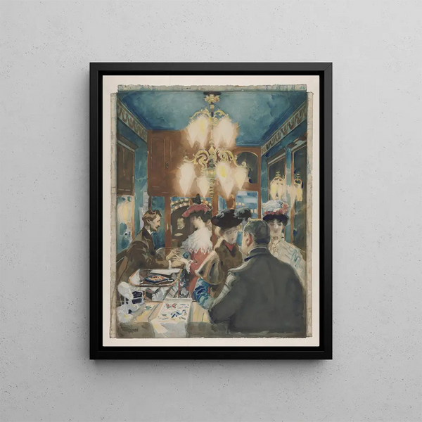 at the jeweler's - Martin Monnickendam — framed artwork on a wall