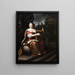 a lady playing the harp - Martin Mytens — framed artwork on a wall