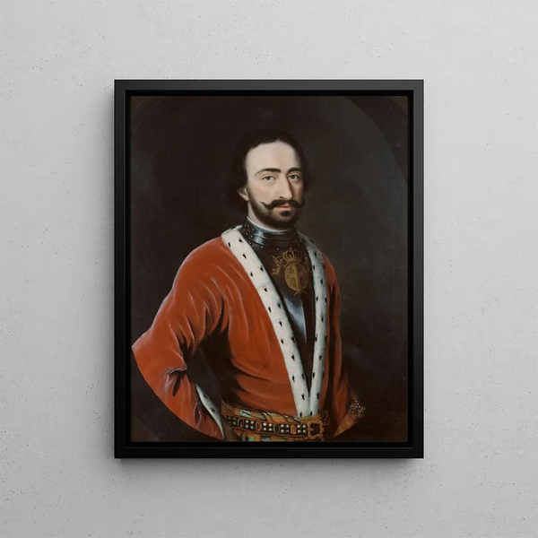 Alexandre Bagratio, prince of Georgia, commander of the Russian artillery at the Battle of Narva - Martin Mytens — framed artwork on a wall