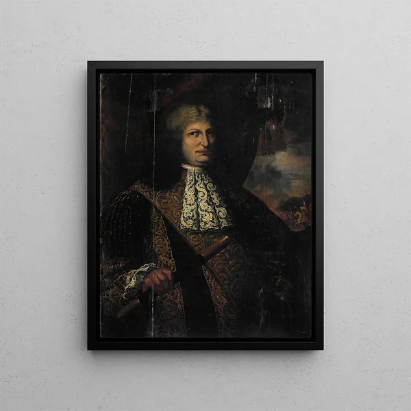 Portrait painting of Cornelis Speelman, Governor-General of the Dutch East Indies - Martin Palin — framed artwork on a wall