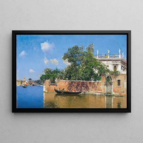 Landscape Venetian - Martín Rico y Ortega — framed artwork on a wall