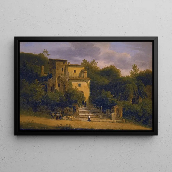 Chapel by the roadside between Albano and Ariccia - Martin Verstappen — framed artwork on a wall