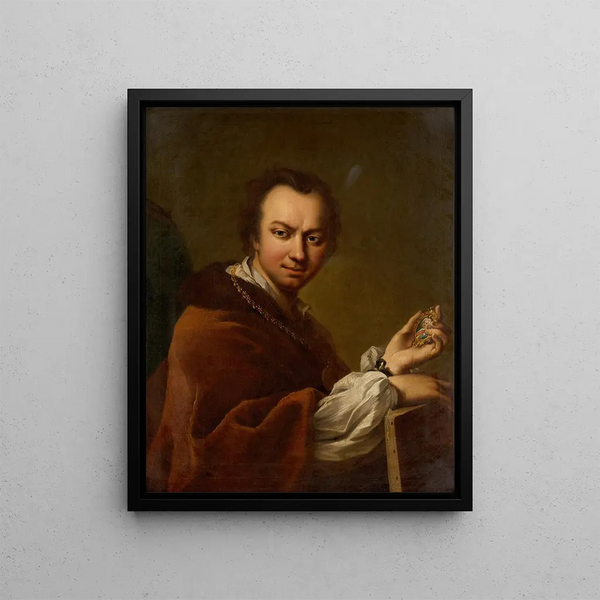 Self-portrait - Martin van Meytens — framed artwork on a wall