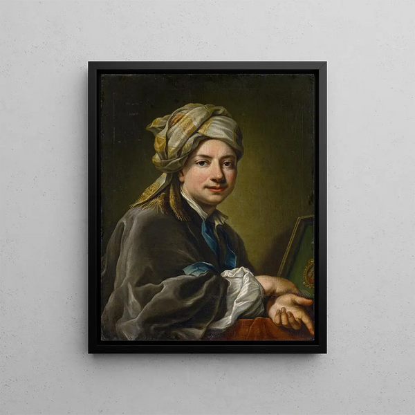 Self-portrait - Martin van Meytens — framed artwork on a wall