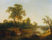 Cavaliers et pêcheurs dans un paysage fluvial - Martin von Molitor — artwork view