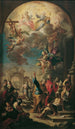 the Apostles Peter and John healing a cripple - Martino Altomonte — artwork view