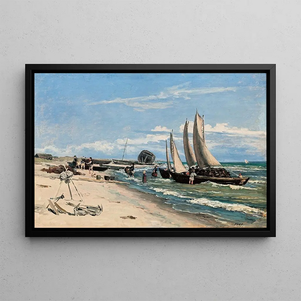Beach at Skagen Vesterby - Martinus Rørbye — framed artwork on a wall