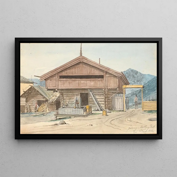 Farm - Martinus Rørbye — framed artwork on a wall
