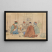 Interior coffee shop painting with men smoking pipes - Martinus Rørbye — framed artwork on a wall