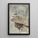 a man sitting on a rocky promontory, with a mountain slope in the background - Martinus Rørbye — framed artwork on a wall