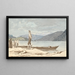 A passageway, figures near boats - Martinus Rørbye — framed artwork on a wall