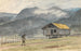 Mountain landscape with cabin and hiker - Martinus Rørbye — artwork view