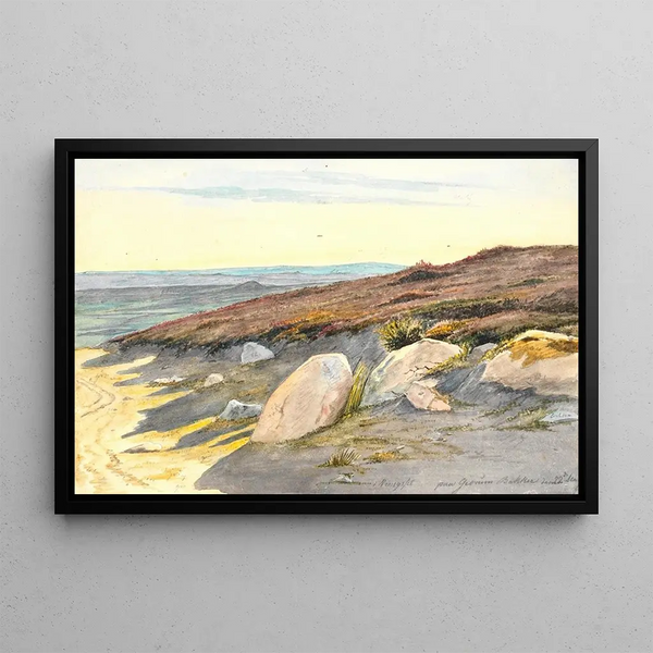 from the hills of Grum in Vendsyssel, May 22, 1833 - Martinus Rørbye — framed artwork on a wall