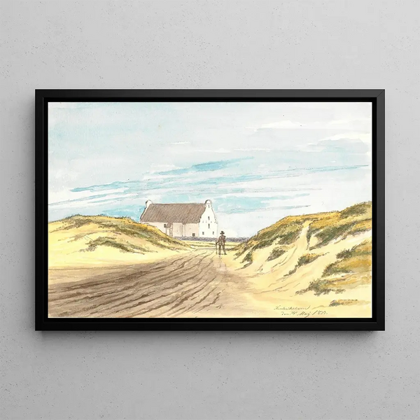 the old church in Frederikshavn - Martinus Rørbye — framed artwork on a wall