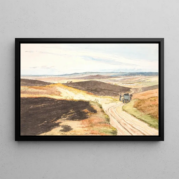 Pathway in the Hills of Tolne, Vendsyssel, 21 May 1833 - Martinus Rørbye — framed artwork on a wall