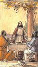 The Christ and the two disciples at Emmaus - Martinus Rørbye — artwork view