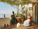 Loggia de Procida with figures - Martinus Rørbye — artwork view