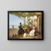 Loggia de Procida with figures - Martinus Rørbye — framed artwork on a wall