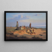 View of Skagen on a Summer Evening in Fine Weather - Martinus Rørbye — framed artwork on a wall