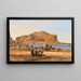 Port of Palermo with view of Monte Pellegrino - Martinus Rørbye — framed artwork on a wall