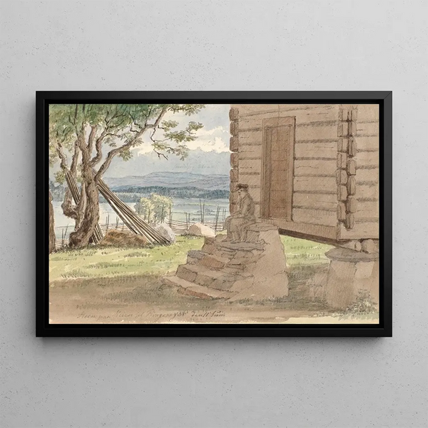 Partie avec une verrerie - Martinus Rørbye — framed artwork on a wall