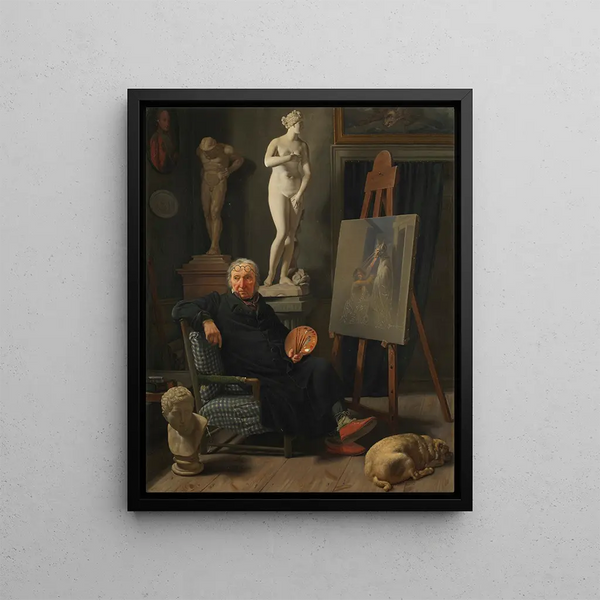 Portrait of the painter C. A. Lorentzen - Martinus Rørbye — framed artwork on a wall